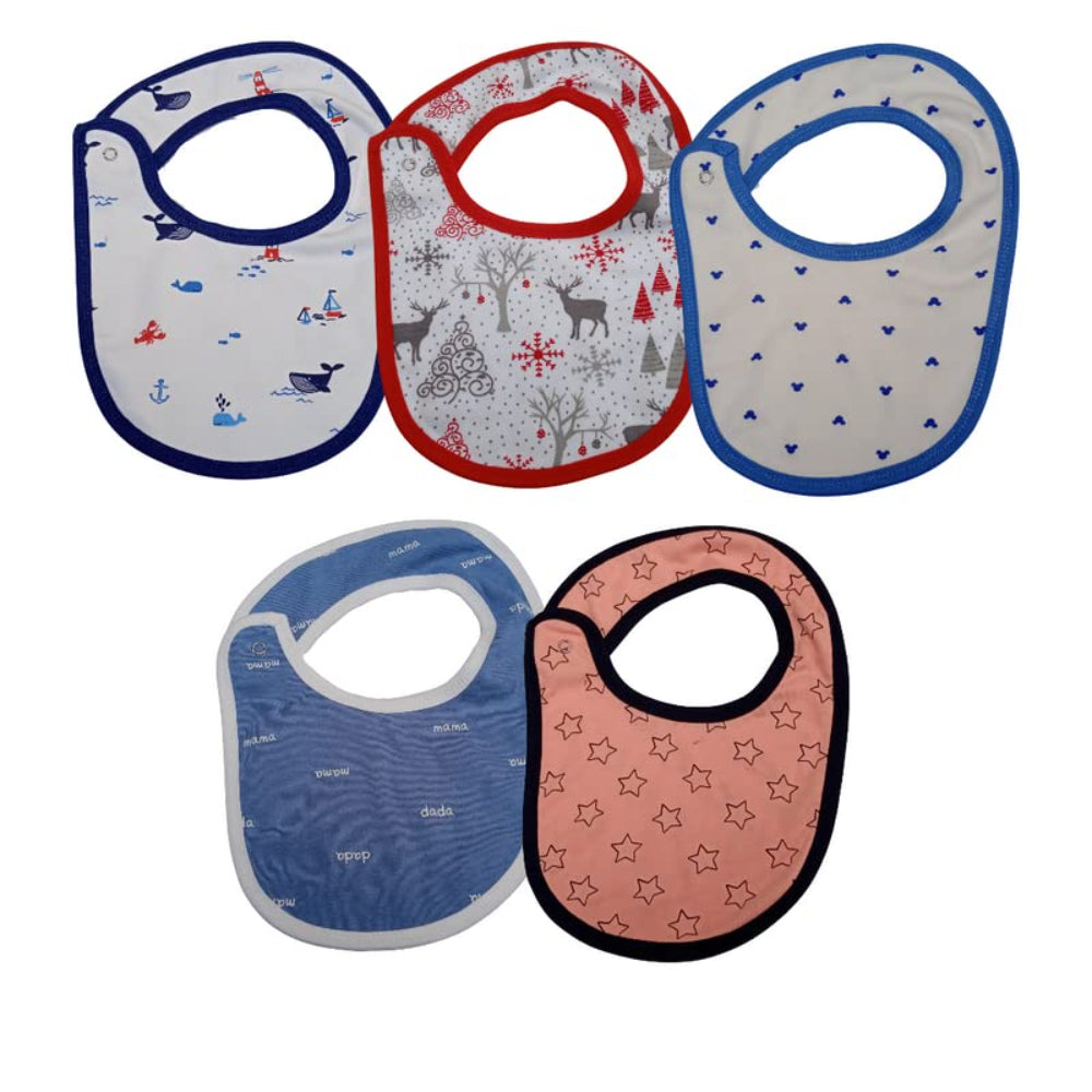 Pure Cotton Bibs Multicolored Cotton Bibs Apron for Infants, Washable Feeding Bibs for Baby Boys & Baby Girls