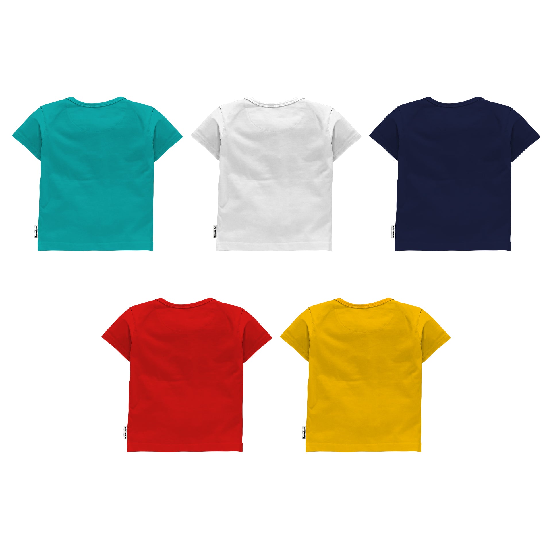 NammaBaby Mom & Dad Cute Print Combo of 5 HALF Sleeves Printed T-Shirts/Tees Tees for Your Little One (Multicolour)