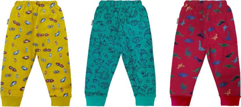 NammaBaby Sporty Style for Kids: Multicolor Pack of 3 Track Pants for Boys & Girls