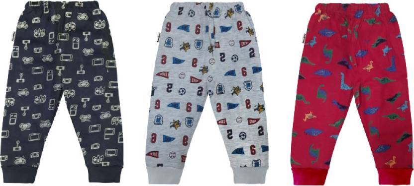 NammaBaby Sporty Style for Kids: Multicolor Pack of 3 Track Pants for Boys & Girls