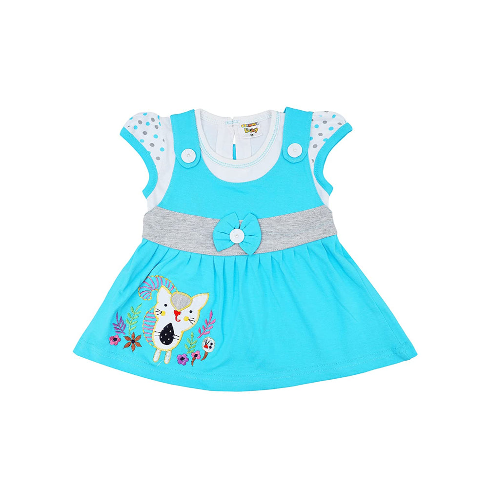 NammaBaby Premium Baby Girls Short Sleeves Frock Dress - Mini Dress Pack of 1