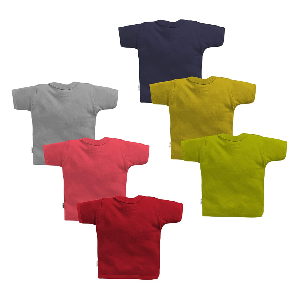 100% Cotton Front Open Half Sleeves Jhabla Tshirt Multicolored Vest (Pack of 6)