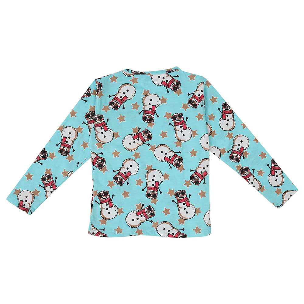 Girl's Premium Cotton Night Suit (Printed T-Shirt & Pant Set/ Girls Night Dress/Nightwear) Pack of 1