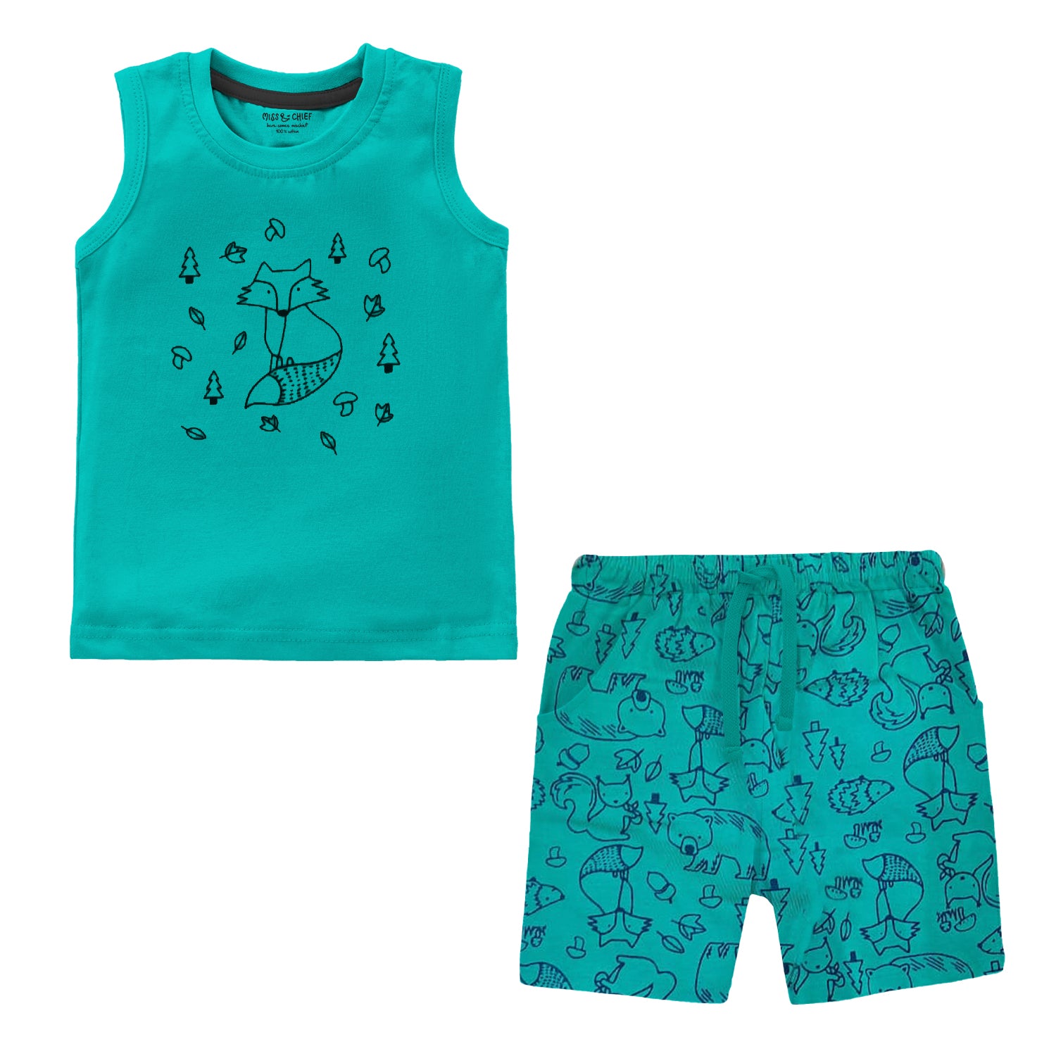 Baby Boys Casual Summer Sleeveless T-shirt Shorts